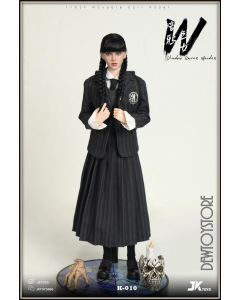 [Pre-order] JKToys JK Toys 1/6 Scale Action Figure - K-010 K010 Shadow Raven Maiden (Wednesday Cosplay - Movable Eye & Hair Implants)