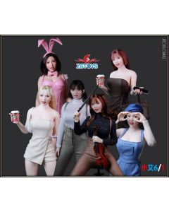 [Pre-order] Z6TOYS Z6 Toys 1/6 Scale Action Figure - ZC017-A/B/C/D/E/F Asian Female Head Sculpture (Movable Eyes)
