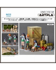 [Pre-order] Kaiyodo ARTPLA 1/24 Scale Plamo Plastic Model Kit - Girls und Panzer Final Chapter - Garage Set B