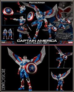 [Pre-order] Sentinel Toys X Marvel Fighting Armor 1/12 Scale Metal Alloy Chogokin Action Figure - Captain America (Sam Wilson Ver.)