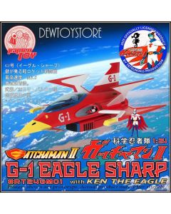 [Pre-order] Ramen Toy Metal Alloy Vehicle & Action Figure - RT24GM01 Gatchaman II G-1 Eagle Sharp with Ken the Eagle
