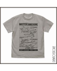 [Pre-order] Cospa Apparel - Gunbuster - Buster Machine 1 & 2 T-shirt Light Gray / Sumi
