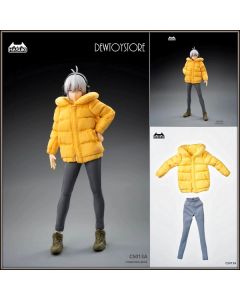 [Pre-order] Hasuki 1/12 Scale Action Figure Accessories - CS013A Down jacket + Yoga pants Set - Yellow