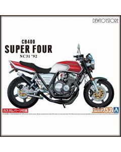 [Pre-order] Aoshima 1/12 Scale Plamo Plastic Model Kit - The Bike - Honda NC31 CB400 SUPER FOUR 92 with Custom Parts (Reissue)