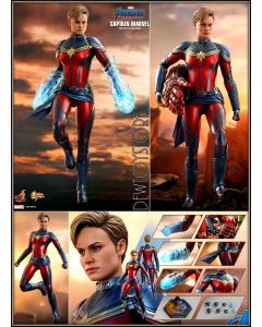 [IN STOCK] Hot Toys 1/6 Scale Action Figure Movie Masterpiece Series MMS575 - Avengers : Endgame - Captain Marvel with Nano Gauntlet