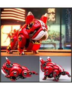[IN STOCK] HWJ RAMBLER Chogokin Die-cast Robot Mecha Action Figure - Cute Pet - Mechanical Bulldog (Red)