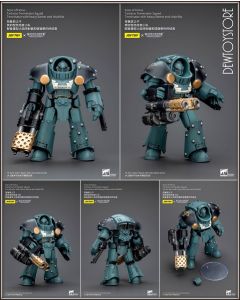 [Pre-order] Joy Toy JoyToy X Warhammer 40,000 40K 1/18 Scale Action Figure - JT7288 "The Horus Heresy" Sons Of Horus Tartaros Terminator Squad Terminator With Heavy Flamer And Chainfist