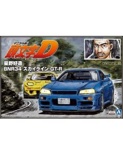 [Pre-order] Aoshima 1/24 Scale Plamo Plastic Model Kit - Initial D - Kozo Hoshino BNR34 Skyline GT-R (Reissue)