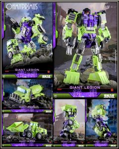 [RESTOCK Pre-order] Mecha Invasion - GLA-01 & GLA-02 Giant Legion 1st wave - Forklift & Mixing Truck (Set of 2) (Transformers G1 Devastator / Constructicon - Mixmaster & Scrapper)