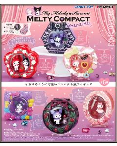 [Pre-order] Re-Ment ReMent Chibi SD Style Candy Capsule Gachapon Miniature Toy - My Melody Kuromi Melty Compact (Set of 6)