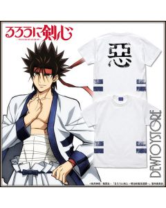 [Pre-order] Cospa Apparel - Rurouni Kenshin - Sanosuke Sagara Aku Ichimonji T-shirt White (Reissue)