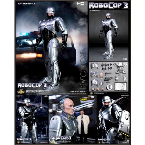 Action Figure 1/4 Enterbay HD-1012 Real Masterpiece RoboCop 3 Alex Murphy 18" 