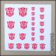[IN STOCK] Transformers Autobot Insignia Symbol Logo Dry Transfer Decal - not sticker