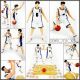[IN STOCK] Dasin 1/12 scale Action Figure - Slam Dunk Ryonan No. 5 Ryoji Ikegami 池上 良治 & No. 6 Hiroaki Koshino 越野宏明 (Set of 2) (White Jersey)  (Worn & Dented Box)