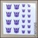 [IN STOCK] Transformers Decepticon Insignia Symbol Logo Dry Transfer Decal - not sticker