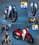 [Pre-order] Trickyman12 1/6 Scale Action Figure Accessories - 202405 Super Cub Retro Motorcycle Scooter (With Pre-order Bonus: Magnetic Controlled Light)