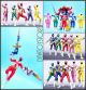 [IN STOCK] Bandai Shodo Plastic Model Kit - Super Mini-Pla Kyukyu Sentai GoGoFive GoGoV - Sentai Rangers (Set of 5) (P-Bandai Exclusive)