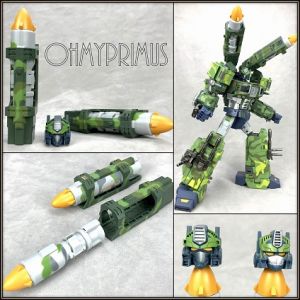 Visual V-02 Upgrade kits for TFC Toys STC-01B STC01B Supreme Tactical Commander (Jungle Version) - Missile & Head Upgrade Only