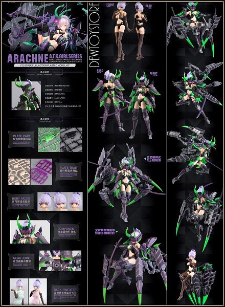 Eastern Model E-Model / Dimension Studio A.T.K.GIRL 1/12 Scale Arachne FAG Frame Arms Girl Model Kit (Reissue)